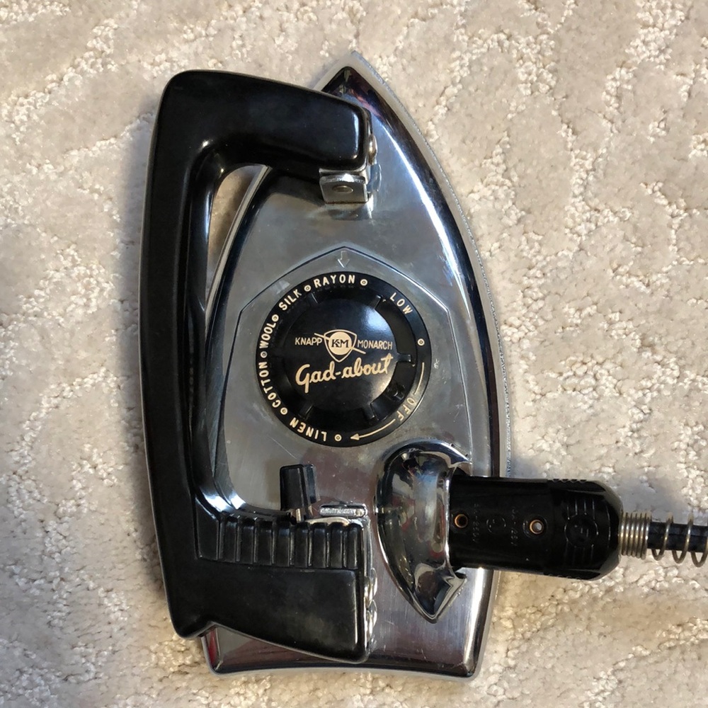 Vintage Travel Iron Portable Gad About Antique No Steam